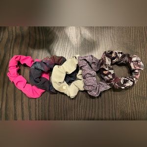 Lot of 5 Lululemon Scrunchies